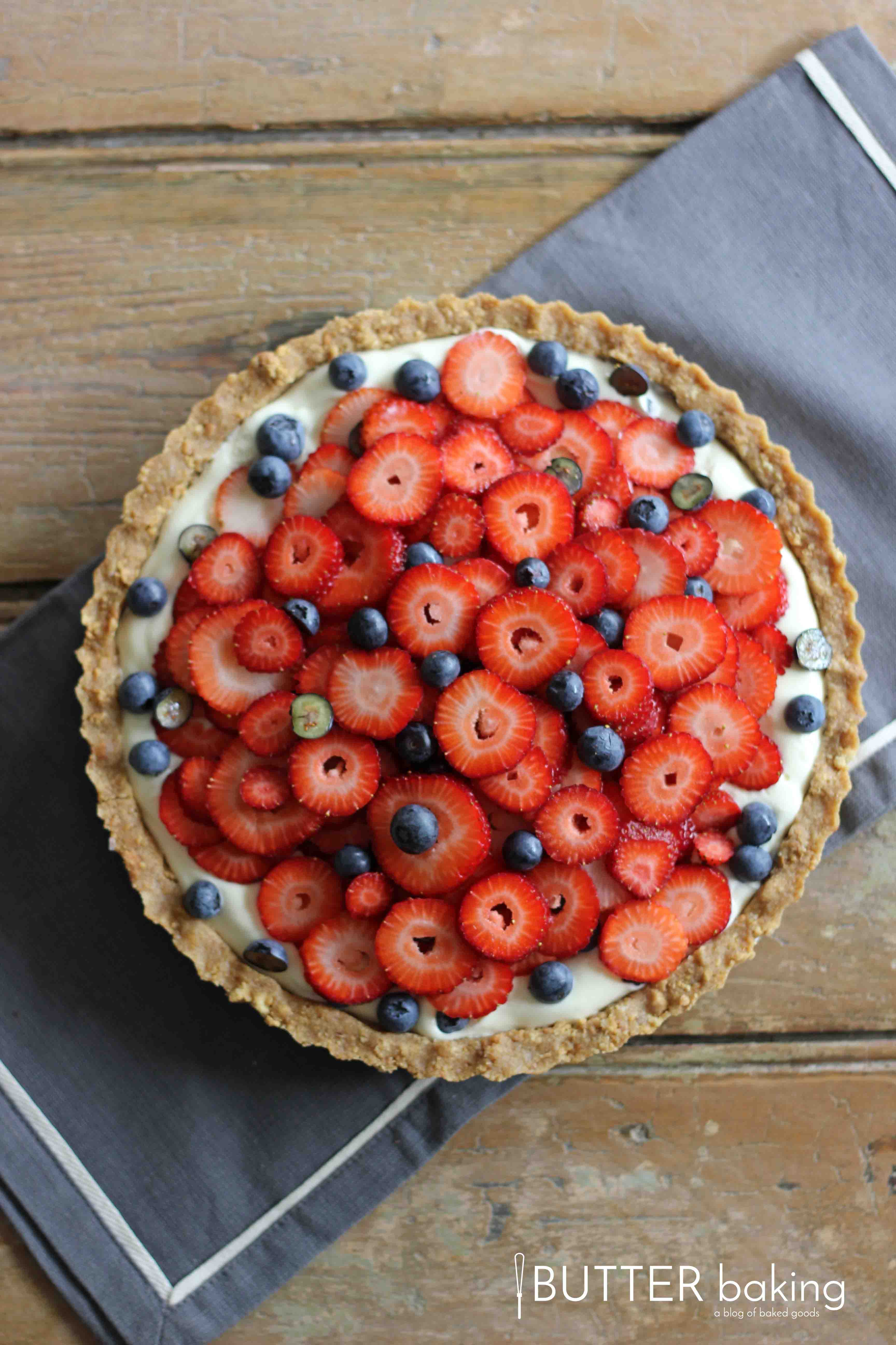 No-Bake Berry Cheesecake Tart | Butter Baking